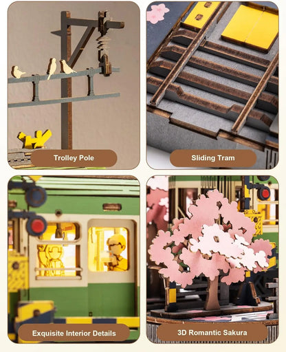 Sakura Journey Tram 3D Wooden Puzzles