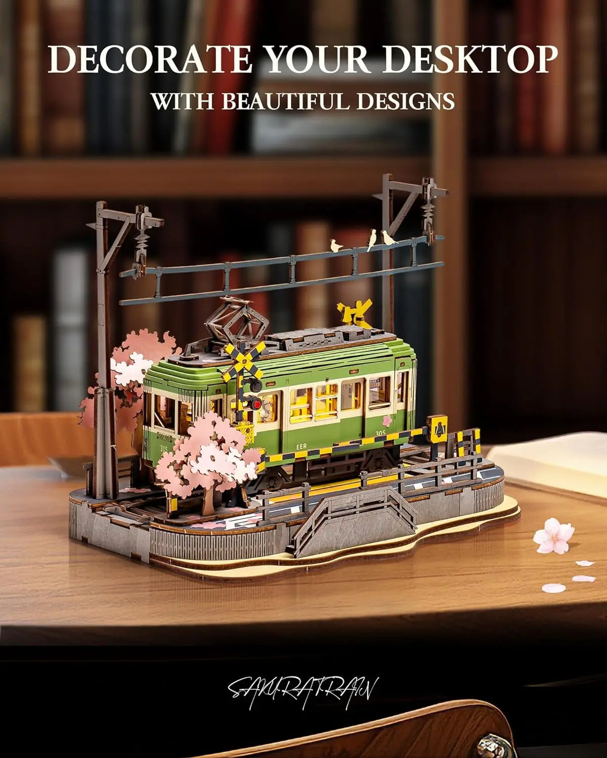 Sakura Journey Tram 3D Wooden Puzzles